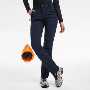 Pantalones Deportivos Softshell para <span class=keywords><strong>Mujer</strong></span>, Casuales, de Poliéster, Impermeables, Transpirables, con Estampado Tejido, Cálidos, para Senderismo y <span class=keywords><strong>Montaña</strong></span>, Talla Grande, Nuevo - Product Image 1