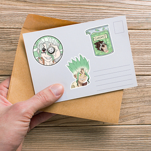 Paquete de 50 Pegatinas de Vinilo Removibles a Prueba de Agua de Anime Dr. Stone, Inuyasha y AOT para Teléfono, Laptop, Equipaje, Botella de Agua, Decoración de Diario - Product Image 5