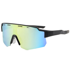 Lunettes de soleil sport roses à monture intégrale, verres miroir UV400, protection pour le cyclisme, le ski, la randonnée, les activités de plein air, lunettes pour femmes - Product Image 2