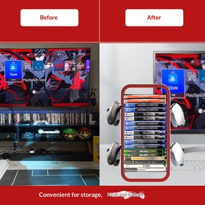 ชั้นวางแผ่นเกมสำหรับ Switch <span class=keywords><strong>PS5</strong></span> PS4 ที่เก็บแผ่นเกมหลายแพลตฟอร์ม ที่วางจัดระเบียบแผ่นเกม - Product Image 5