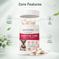 Comprimés Probiotiques pour Chiens : Soin Digestif, Soutien de la Santé Intestinale, Digestion Sensible, Équilibre Intestinal, Supplément Quotidien pour Chiens (OEM)