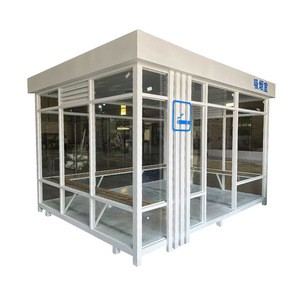 Cabine de fumage carrée en aluminium, moderne, durable, pour extérieur, autoportante, assemblage inclus - Product Image 1
