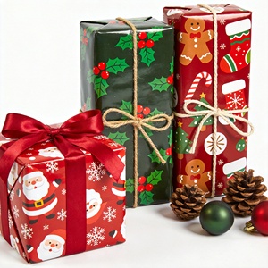 Rollo de Papel de Regalo Navideño Personalizado, 80gsm, EUDR, BSCI, SMETA, ISO9001, Origen Vietnam, para Cadenas de Supermercados en EE. UU. - Product Image 2