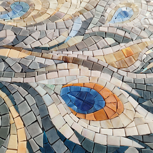<span class=keywords><strong>Mosaico</strong></span> in <span class=keywords><strong>Vetro</strong></span> Fatto a Mano con Pavone Blu, Dipinto Artistico di Uccelli per Decorazione Murale, Design Personalizzato di Lusso per Casa, Hotel, Villa - Product Image 5