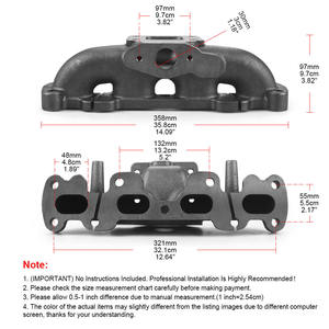 Pour MAZDA MIATA MX-5 NA8 NB 1.8L 1994-2005 Collecteur d'échappement en fonte Turbo Neuf Bague de soupape externe Wastgate Compatible moteur - Product Image 5