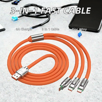 Câble de charge rapide 3-en-1 1m 120W USB-C vers C en PVC 6A pour iPhone, batterie externe et appareil photo – Offre Spéciale