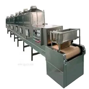 Industrial tunnel continuous conveyor belt type microwave drying machine oven