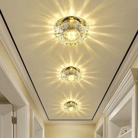 Plafonnier LED en cristal blanc RGB coloré à intensité variable, spot encastré pour salon, couloir, entrée, hôtel, restaurant