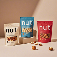 Sachet Doypack Personnalisé en Feuille d'Aluminium et Mylar pour Emballage Alimentaire, Épices, Popcorn, Amandes, Pistaches, Noix de Cajou, Biscuits et Noix