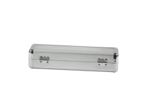 Mallette rigide portable et personnalisée en aluminium argenté, petit mallette métallique avec fixation