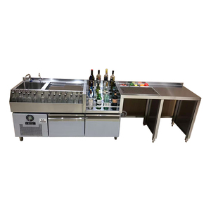 Estación de coctelería de acero inoxidable de alta calidad con diferentes partes, estación de bar comercial para bares y tiendas. - Product Image 1