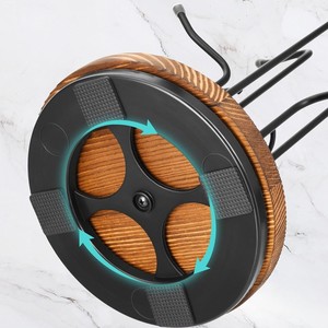 Iron And Wood Mug Rack 4 Layers Rotating <b>Kitchen</b> <b>Storage</b> For Cups - Product Image 4