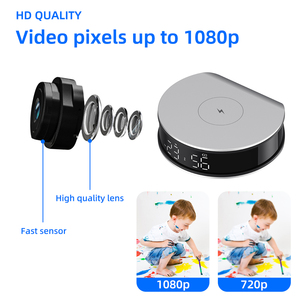 2MP 1080P Full HD đồng hồ báo thức Wifi <span class=keywords><strong>ip</strong></span> <span class=keywords><strong>camera</strong></span> sạc không dây Dock trạm tầm nhìn ban đêm cho Android IOS điện thoại - Product Image 4