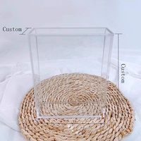 Offre Spéciale clair acrylique fleur boîte creux cadre Photo Transparent fleur cadre affichage boîte stéréoscopique décoration pour mariage
