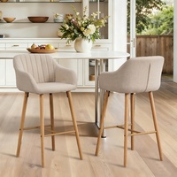 Tabourets de bar modernes de luxe en bois, chaise de salle à manger nordique, tabouret haut de comptoir pour cuisine, lot de 2, mobilier de restaurant