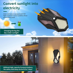 Patio Yard Led Sécurité Mur Monté Solaire Jardin Lumière Rue Voie <span class=keywords><strong>Lampe</strong></span> Étanche Extérieur Solaire Mur Capteur Lumière <span class=keywords><strong>Action</strong></span> - Product Image 4