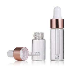 ขวดหยดน้ำหอมขนาด1มิลลิลิตร2มิลลิลิตร3มิลลิลิตร5มิลลิลิตร,ขวดหยดแก้วขนาดเล็กใสปิเปตต์โรสโกลด์ฝาปิเปตขวดแก้วกลม - Product Image 2