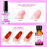 Primaire pour ongles sans acide, Gel UV/LED, Top Coat, Primaire et Déshydratant pour ongles