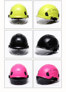 Forté ANSI CE 내구성 더블 바이저 하드 모자 ABS 안전 헬멧 건설 근로자를위한 헤드 보호 장치 부착 - Product Image 3