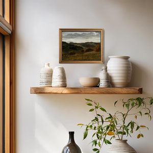 Cuadro Decorativo Vintage con Marco Dorado KBKBART, Arte de Pared con Paisaje Retro de Granja, Pintura de Montaña en Lienzo de 8x10 Pulgadas, Decoración para Sala de Estar - Product Image 4