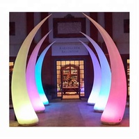 Colonne lumineuse LED gonflable en tissu Oxford pour extérieur/intérieur, décoration d'événements, publicité en boîte de nuit, ballon lumineux de 2 m