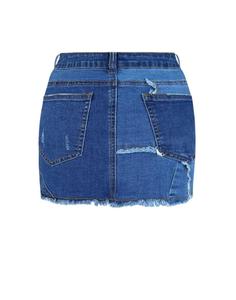 Into It Denim jupe <span class=keywords><strong>taille</strong></span> <span class=keywords><strong>basse</strong></span> femmes <span class=keywords><strong>taille</strong></span> <span class=keywords><strong>basse</strong></span> Jean jupe Vintage Patchwork a-ligne Mini jupe bouton Y2k moulante Jean court - Product Image 3