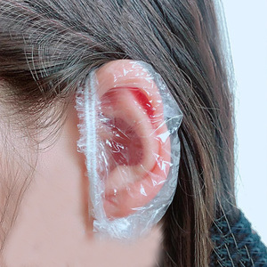 Wholesale disposable waterproof plastic <b>ear</b> <b>covers</b> for bathing, shampooing, hairdressing, hair coloring, and hair care. - Product Image 1