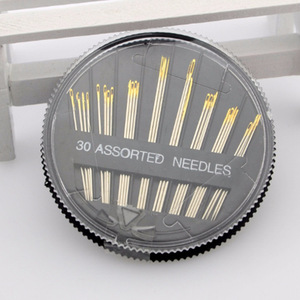 <b>Sewing</b> Needles 30 Assorted Gold Tipped Steel Hand <b>Sewing</b> Needle <b>Set</b> Round Box For Craft <b>Sewing</b> Accessories - Product Image 5