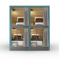Capsule de dortoir insonorisée en bois, lits superposés doubles, chambre d'étudiant moderne, Sleepbox pour hôtel, hôpital, appartement