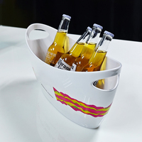Seau à vin en forme de bateau de 5.5 litres pour boissons transparentes Seaux à glace en acrylique pour les fêtes