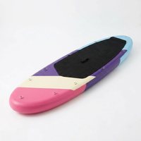 Planche de SUP gonflable tout-en-un en PVC, couleurs pastel, OEM, 320 cm x 81 cm, pour femme, avec pagaie réglable, pompe, aileron, leash et sac à dos