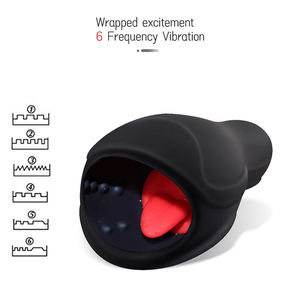 男性オナニー電動リックサック自動オーラルセックスペニスオナニーカップを男性に振動させるオーラル6速 - Product Image 3