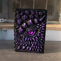 Carnet de notes 3D en résine Dragon Book avec œil de dragon en relief, Grimoire gothique fantastique pour cadeaux et décoration