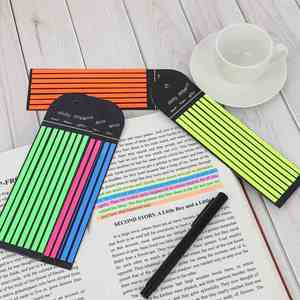 Fluorescent Color Highlighter Strips Self-Adhesive Transparent Note Paper Tabs Note Annotating School Office Home Use Brand - Product Image 4