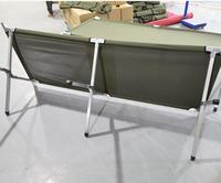 Surface pliante Camping lit lit d'invité cadre en acier capacité tissu métal pliable Salon moderne fort 600D Polyester 300 Lbs