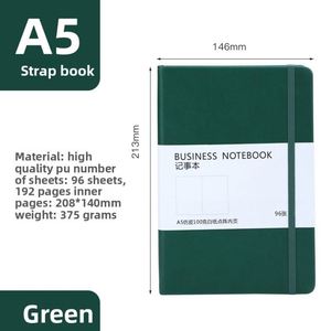Libreta A5 Personalizada con Correa, Diseño de Matriz de Puntos, Logotipo Imprimible, Cubierta de Imitación de Cuero, Alta Calidad, Gruesa y Plana - Product Image 6