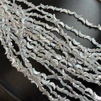 Chaîne de perles baroques colorées en nacre naturelle d'eau douce avec trous droits (environ) 24-25 pièces de fournitures de perles pour la création de bijoux DIY