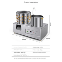 Machine à Plumer la Volaille Mini Entièrement Automatique pour Cailles, Oiseaux et Poulets, en Acier Inoxydable, Moteur d'Abattage pour l'Enlèvement des Plumes
