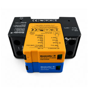 Parafoudre monophasé Weidmüller 2591070000 VPU AC II 1+1 R 300/50 Type 2, 230V 20kA avec SCCR 50kA, 2 pôles, rail DIN - Product Image 1
