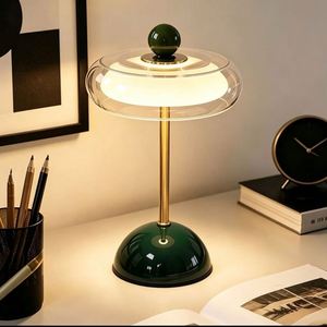 French Medieval Luxury High-Grade Decorative LED Table <b>Lamp</b> with Battery DC Power Acrylic Shade for Bedroom Bedside Use - Product Image 6