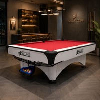 Table de billard américaine en bois massif de haute qualité, moderne et personnalisée, avec plateau en ardoise, 9 pieds, durable pour une utilisation en compétition