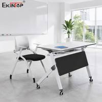 Ekintop bureau moderne en usine salle Design simple table et chaise de formation pliantes en métal mobiles meilleure vente bureau simple pour étudiants