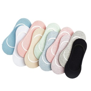 Calzini da <span class=keywords><strong>donna</strong></span> invisibili a taglio basso in <span class=keywords><strong>cotone</strong></span> stampato, antiscivolo, senza tallone, sottili, traspiranti e deodoranti, che assorbono il sudore - Product Image 5