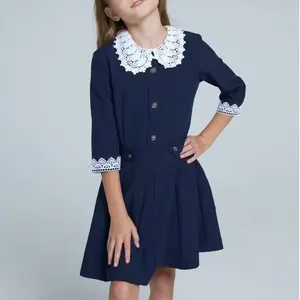 Wholesale Customized School Uniforms Dresses Long Sleeve Spring Autumn Primary School For Toddler Girls