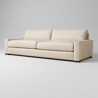 Canapé 2 places à coussins, vente directe d'usine, durable, moderne, élégant, en tissu, sectionnel, double siège, structure en bois, pour salon
