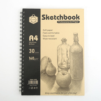 Keep Smiling 160g 30 feuilles Carnets de croquis à spirale A4 8K Carnets de croquis durables pour le dessin au fusain et au crayon