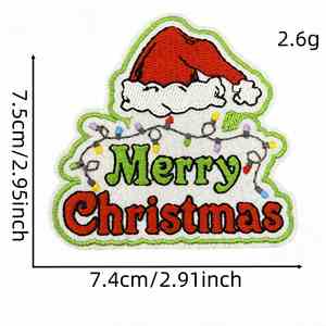 Petits patchs brodés en tissu pour Noël, motifs Père Noël, rennes, sapins, bonbons, pour loisirs créatifs, vêtements, sacs, chapeaux, OEM - Product Image 4
