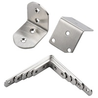 Support d'angle en acier inoxydable en forme de L pour armoire, structure triangulaire, procédé d'estampage, vente en gros
