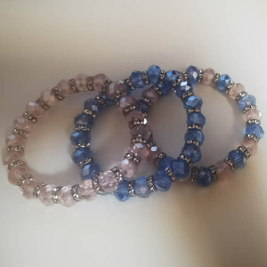 Thời Trang Đàn Hồi Vòng Đeo Tay Bohemia Pha Lê Rhinestone Độc Đáo Nhà Máy Mặt Pha Lê Thủy Tinh Hai Lớp Pha Lê Chuỗi Hạt Vòng Đeo Tay - Product Image 2