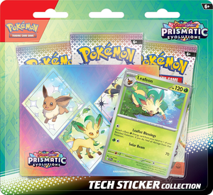 Vente en gros de cartes Pokémon TCG Scarlet et Violet 8.5 Prismatic Evolutions Tech Sticker Collection (Promo aléatoire) Coffret cadeau Jeu de cartes - Product Image 1